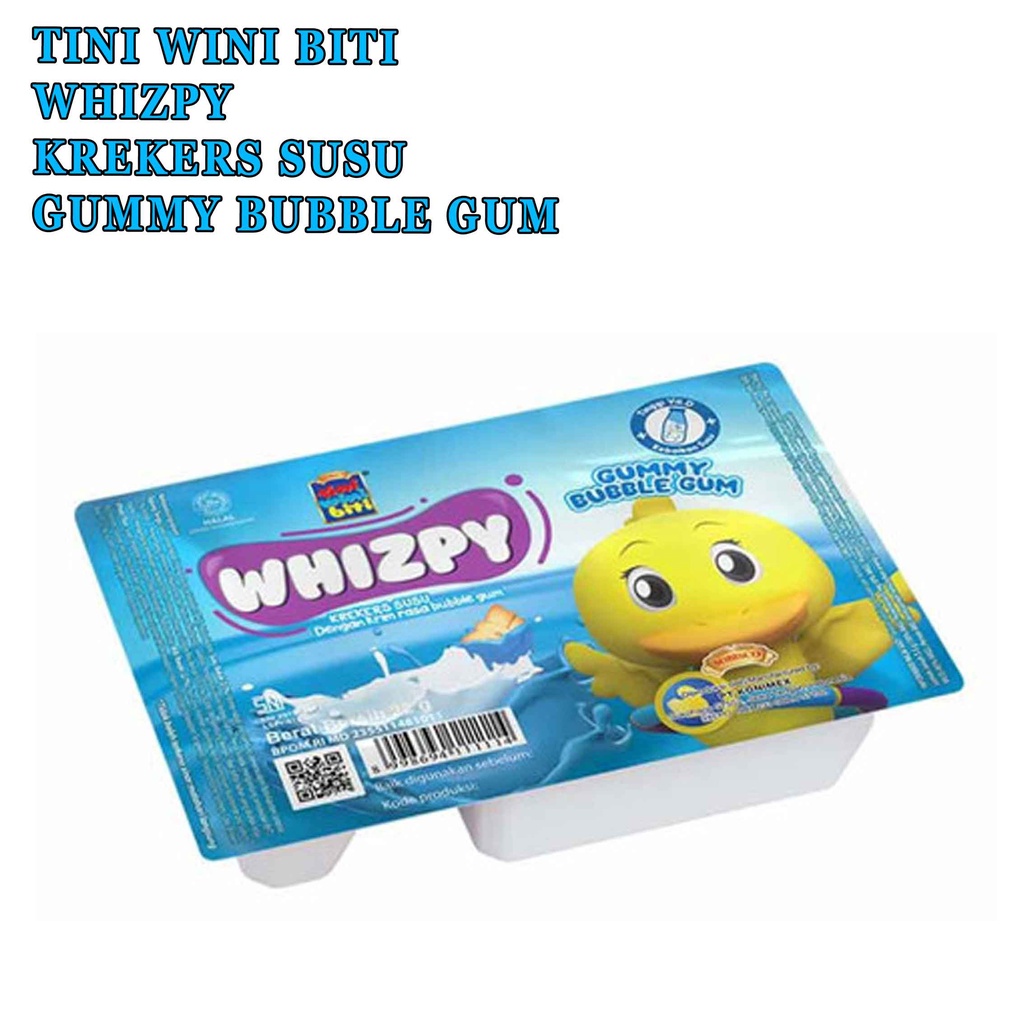 Whizpy Crackers* Tini Wini Biti* Rasa Gummy Buble Gum* 22g
