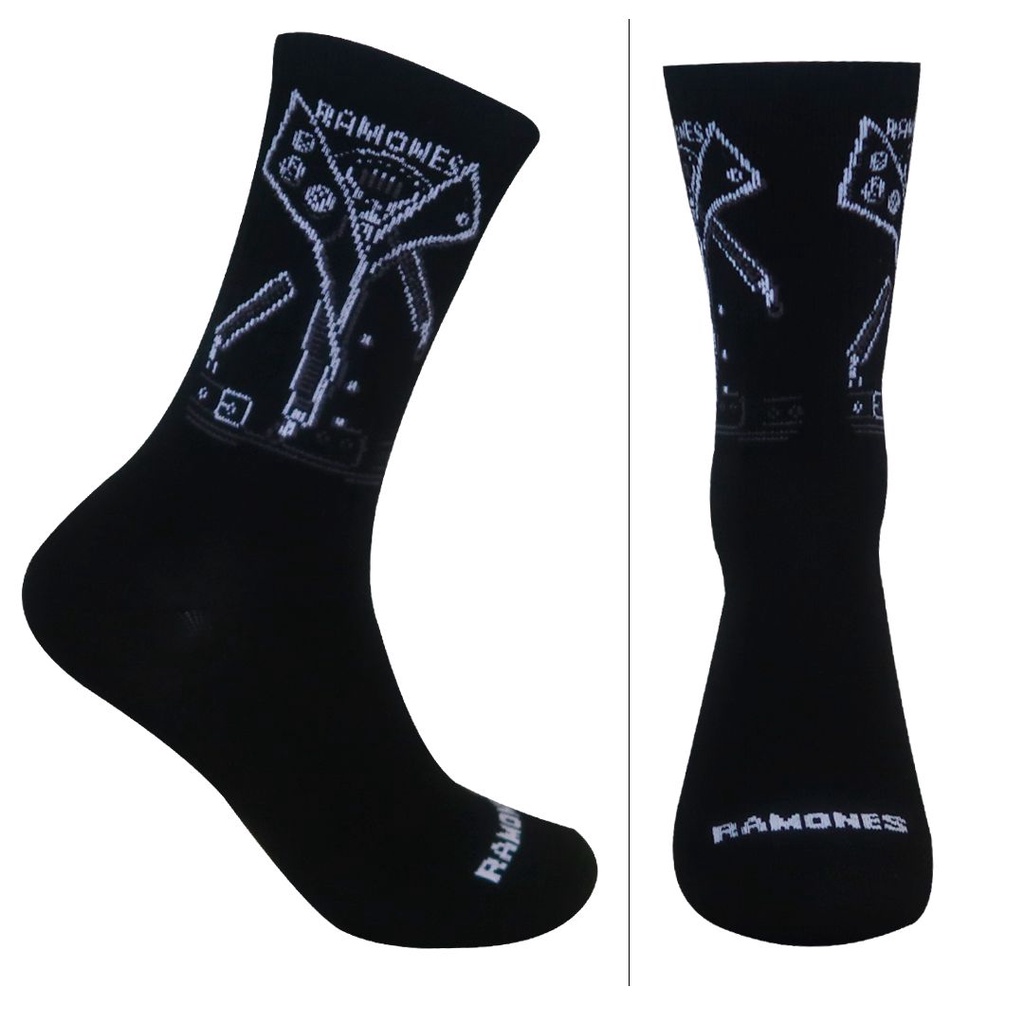 Kaos Kaki Motif Ramones Hitam ( B71 )