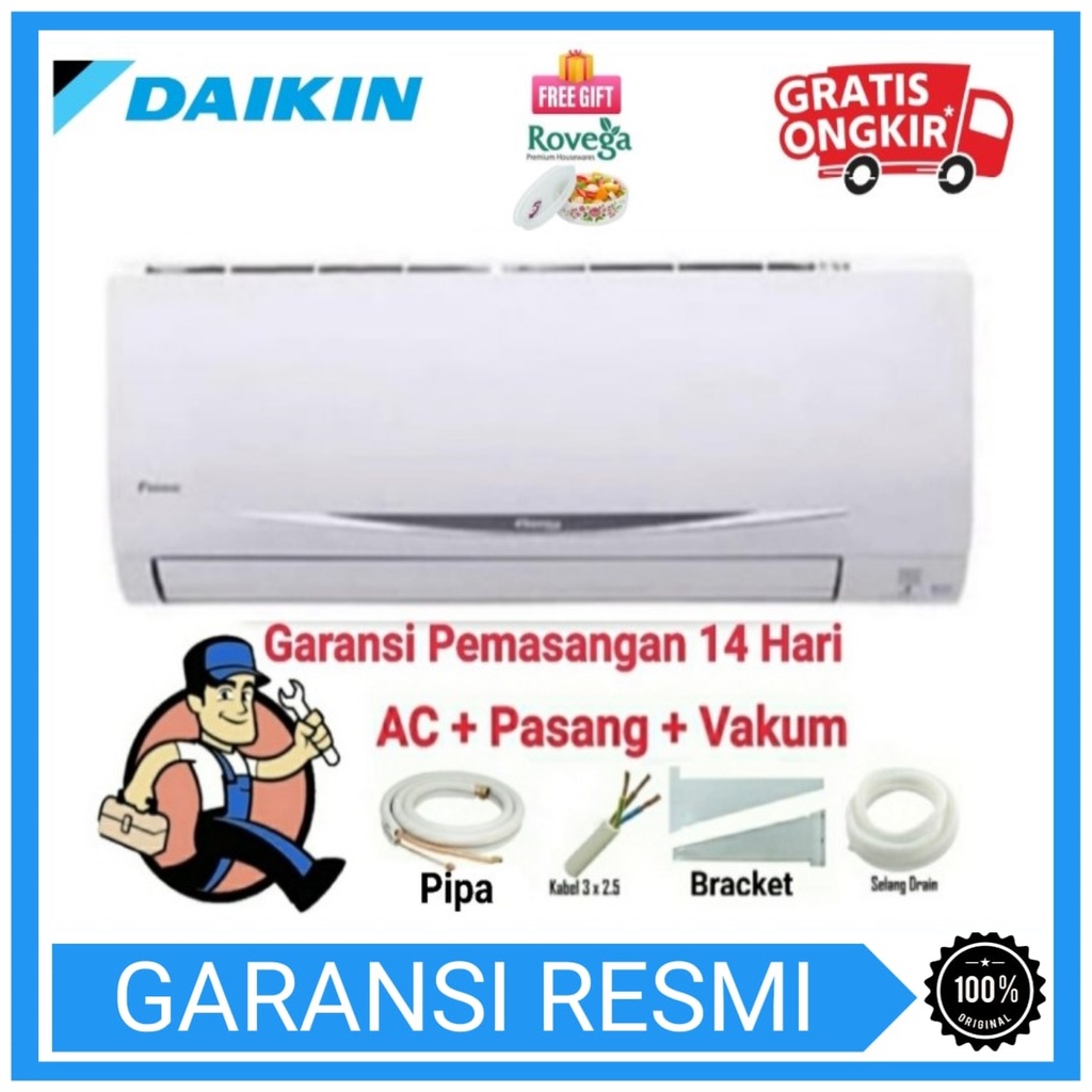 AC DAIKIN 2 PK FTKQ50UVM4 Flash Inverter + PASANG FTKQ 50UVM4