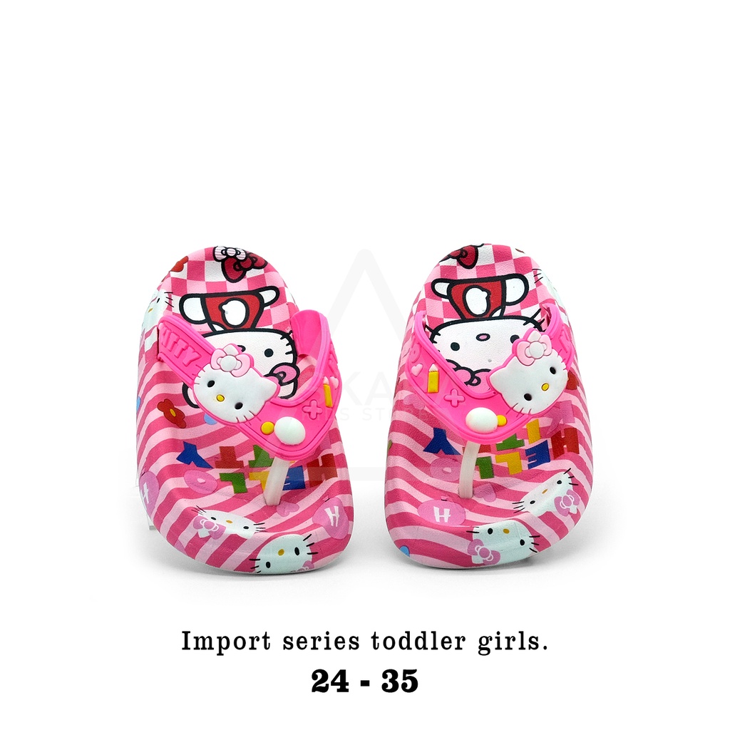 ASKARA - Sandal jepit anak perempuan import karakter kitty 24-35