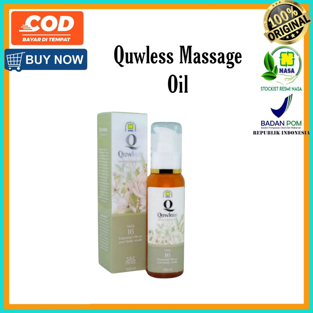 Quwless Massage Oil Nasa Original 100% - Minyak Pijat Herbal Untuk Terapi Penyembuhan - GROW Nasa