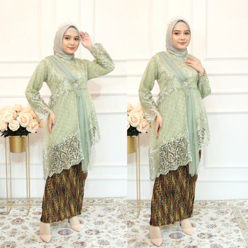 Setelan Kebaya Lesty Etnik LZ / Kebaya Modern / Kebaya Wisuda / Kebaya Lamaran / Kebaya Tunangan / Kebaya Kondangan / Kebaya Brukat Kekinian