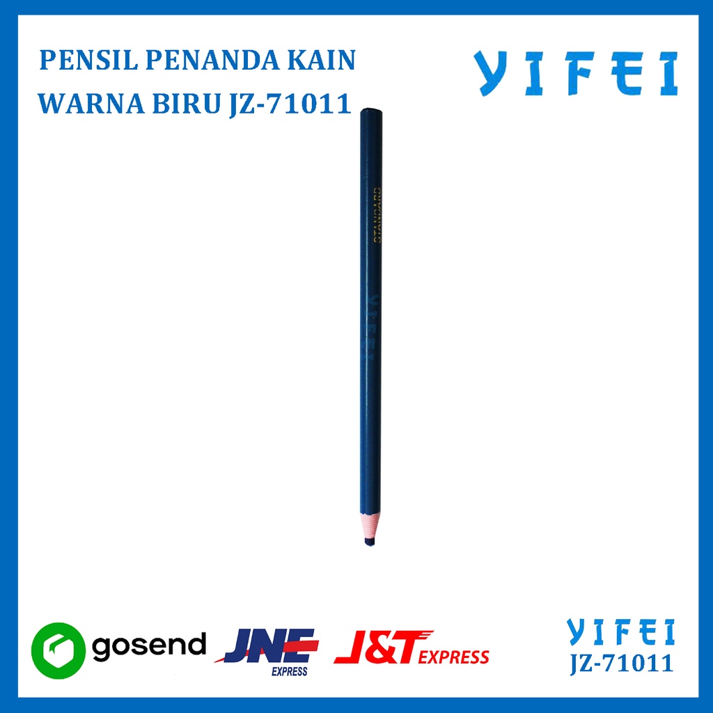 PENSIL PENANDA KAIN WARNA BIRU/ WATER ERASABLE PENCIL YIFEI JZ-71011