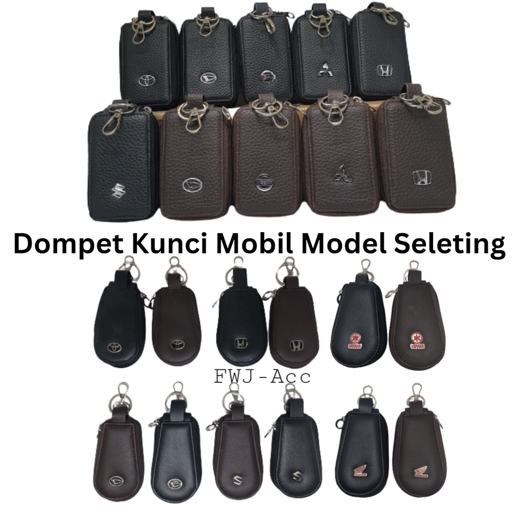 Dompet Gantungan Kunci Mobil dan Motor Bisa Muat STNK Model Seleting Bentuk Kotak dan Oval Terbaru