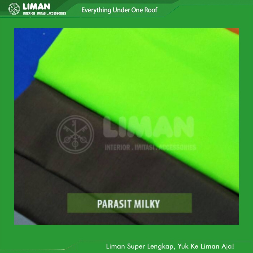 KAIN PARASIT MILKY/ TASLAN MILKY/ PARASUT/ WATERPROOF/ JAKET HUJAN