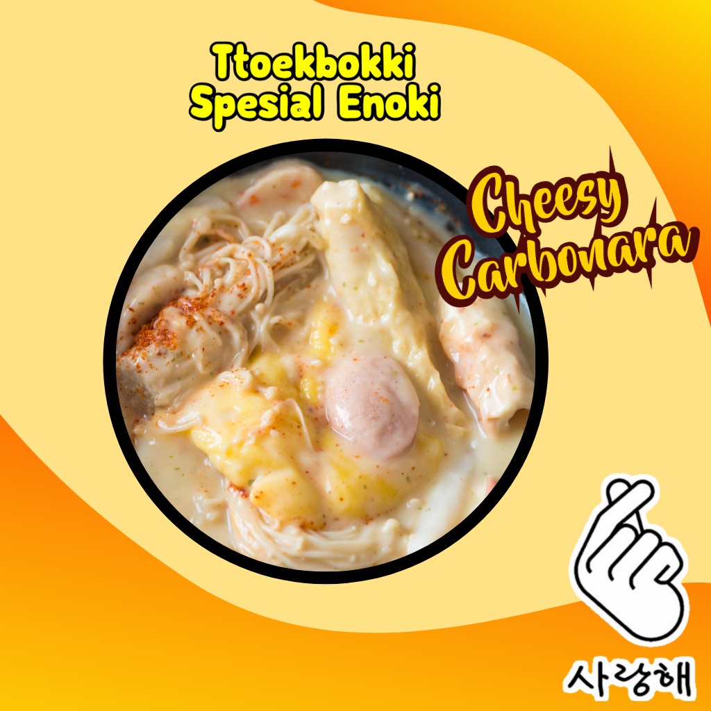 

Cheesy Carbonara Ttoekbokki Spesial Enoki | enoking_id