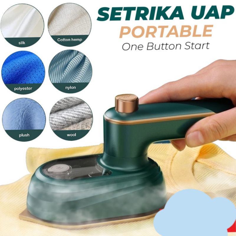 (Setrika Travel) Mini Setrika uap portable 50ml cepat panas berkualitas Strika strikaan