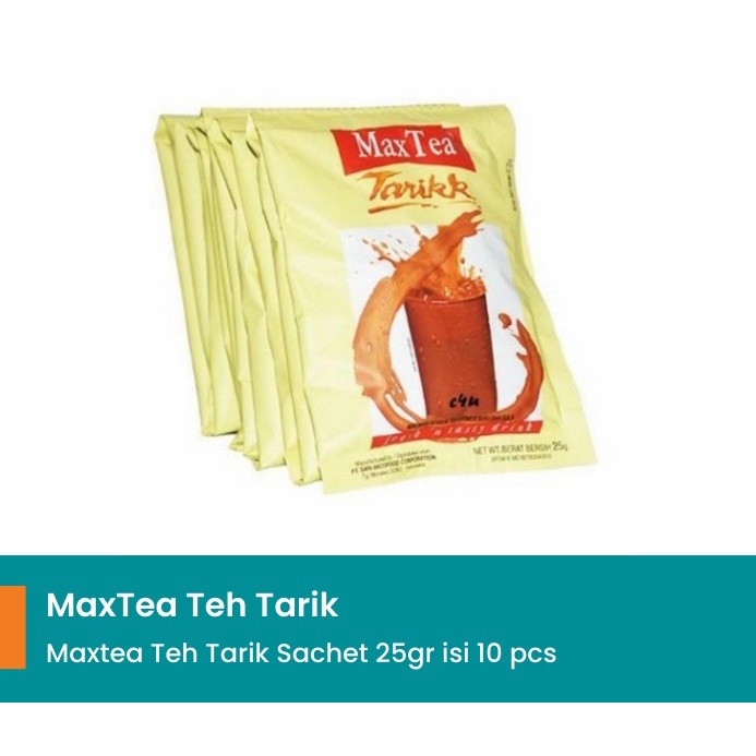 

Max Max Tea Teh Tarik Renceng (10 Pcs) minuman serbuk teh susu instant