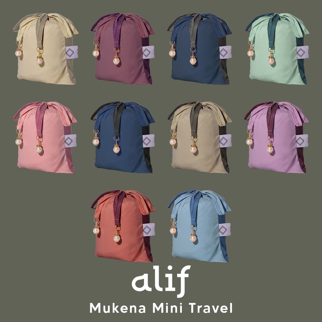 [BEST SELLER] ALIF TWO TONE REFLECTION COLLECTION MUKENA MINI PARASUT PREMIUM KOREA TRAVEL