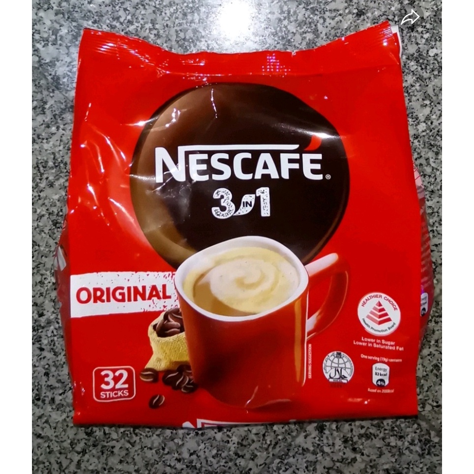 Nescafe Original 3in1 32 sticks (Made in Singapore) / (10 sachet x 17.5g ) - exp 2023