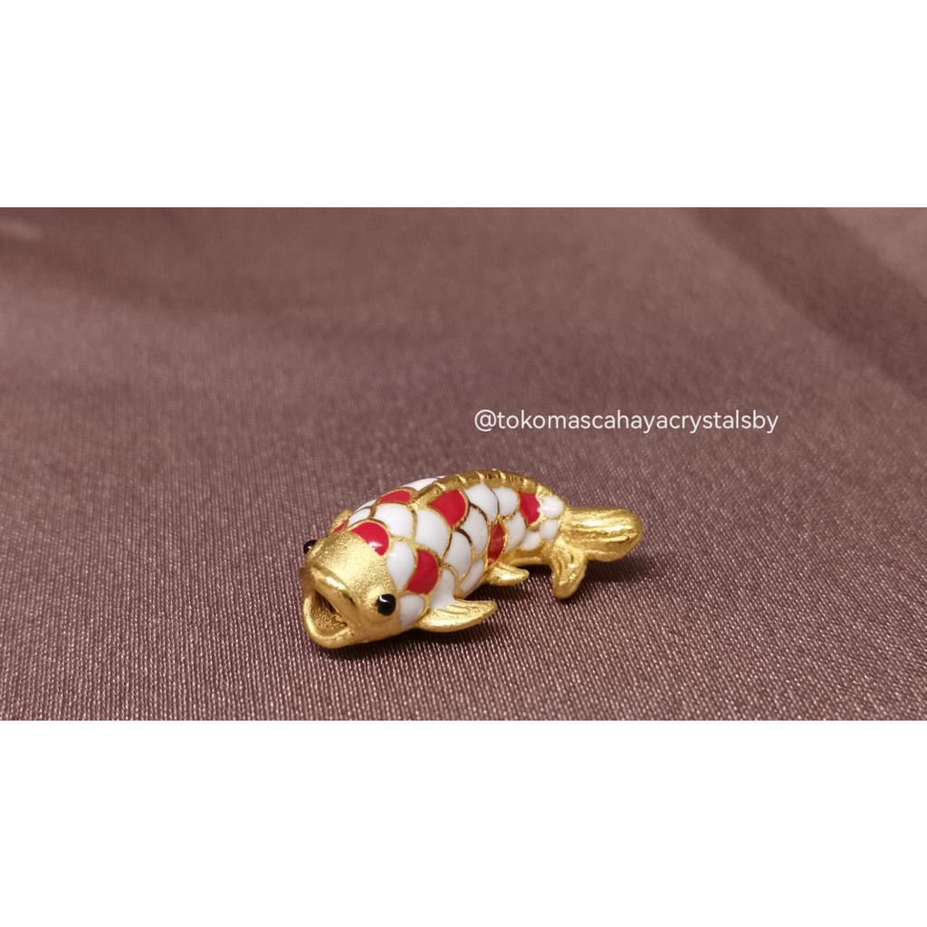 Charm Ikan Oren Besar emas kadar 24k HK Hongkong 999% 999