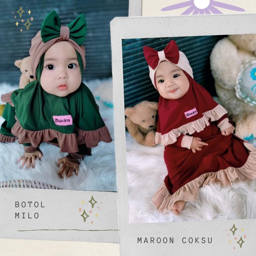 STOK TERBATAS Baju Gamis Anak 1 2 3 4 5 6 Tahun Bayi 0 6 bulan New Born Perempuan Muslim Syari'i Ana
