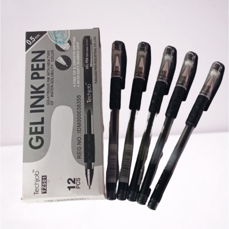 

BOLPOIN GEL INK PEN TECHJOB TZ 501-0,5 mm (12 pcs) HITAM