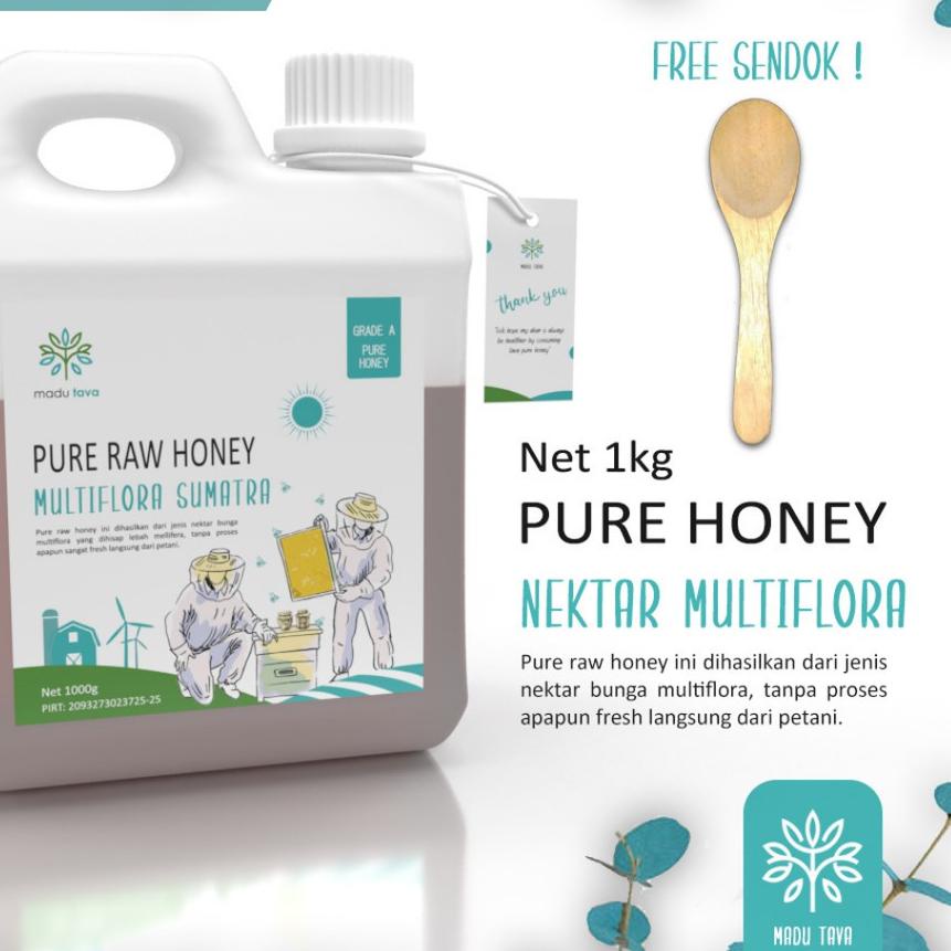 

☜ Murni Asli 1kg Tava Grade A Nektar Multiflora Java 100% Alami Pure Natural Raw Honey ➻