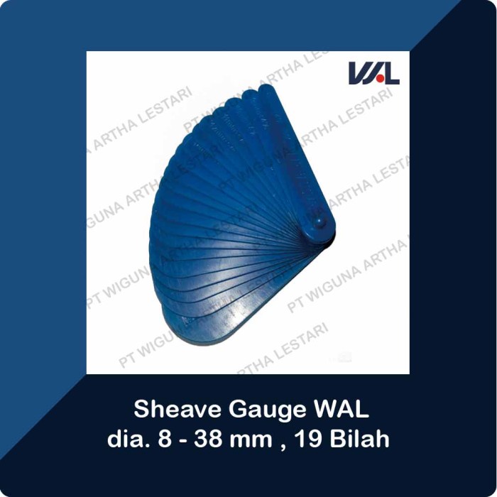 Sheave Gauge WAL dia. 8-38 mm , 19 bilah