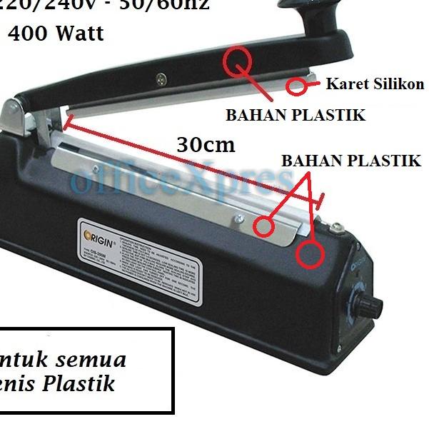 ✯ Alat Pres Plastik 300 / Alat Perekat Plastik / Impulse Sealer 30 CM / Mesin Press Plastik Origin ✽