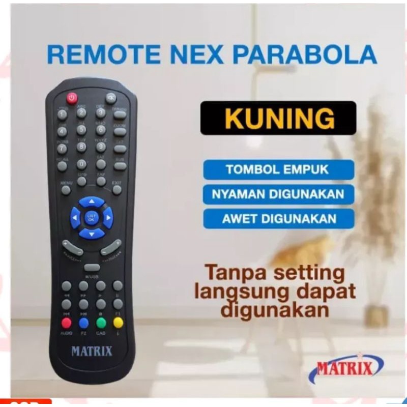 Remote Remot Original Receiver Nex Parabola Kuning / Hitam