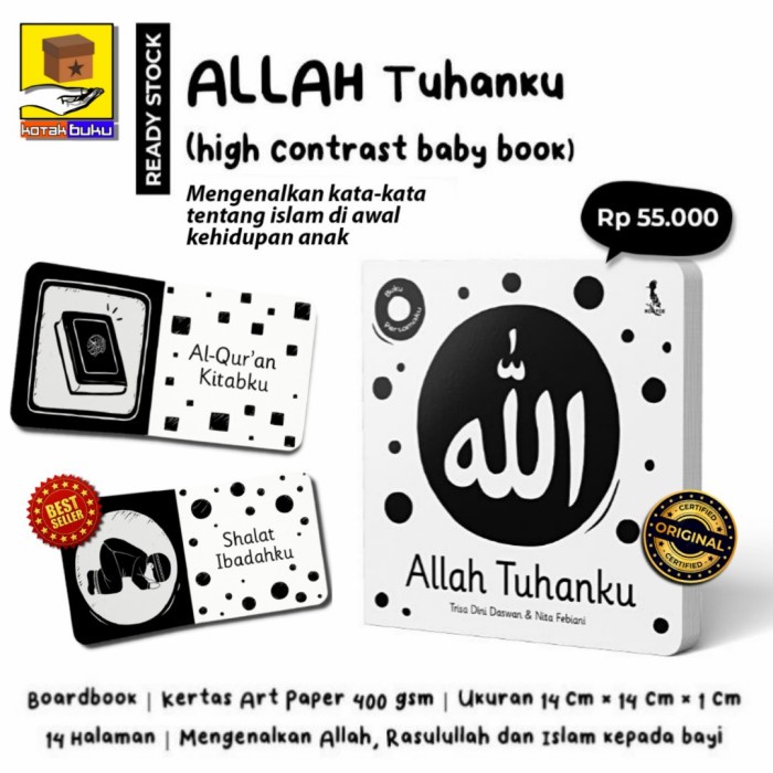 Terlaris Books Buku Pertamaku Allah Tuhanku / High Contrast Book / Buku Pertamaku