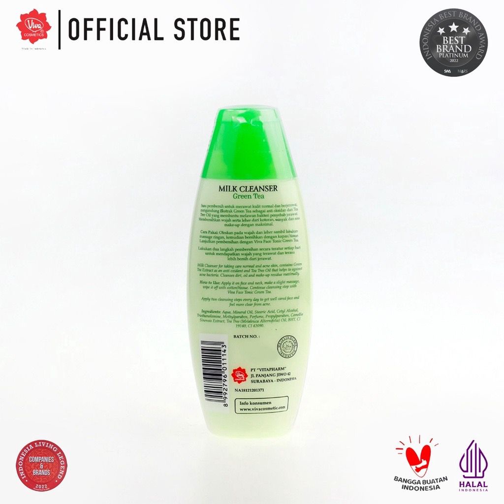 Viva Milk Cleanser Green Tea 100ml