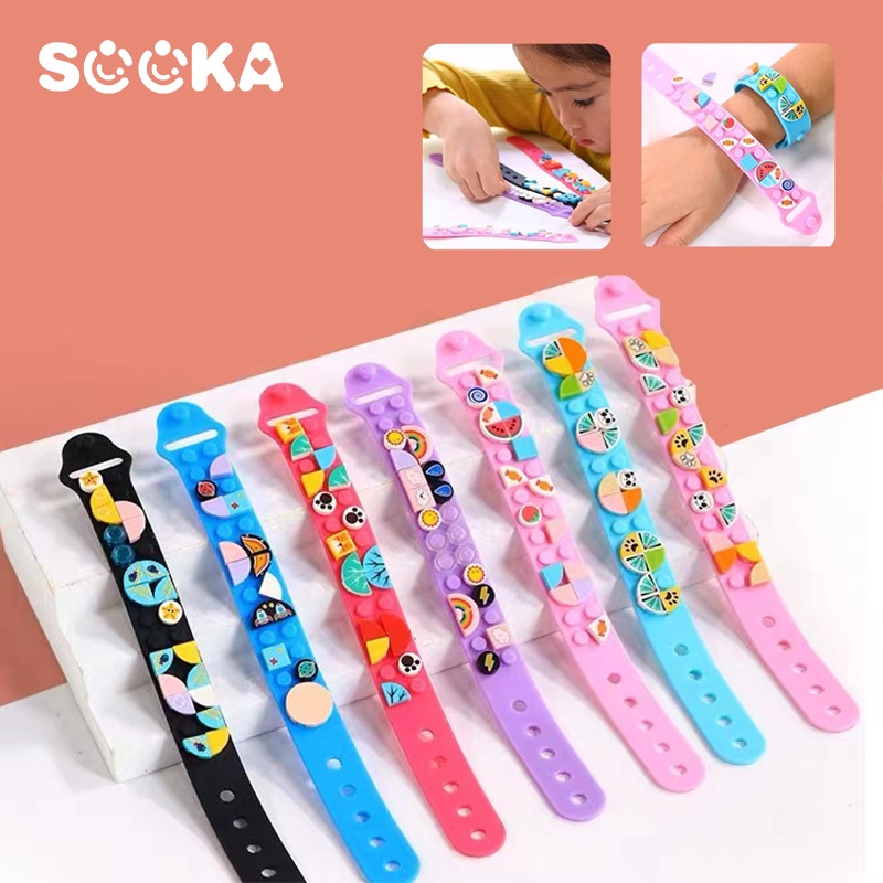 SOOKA  Mainan Gelang Anak DIY Balok Dots Bracelet Brick Wristband Creative puzzle Viral Tiktok SK-GHC1060