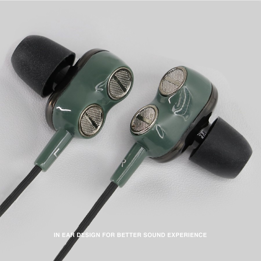 Rexus Earphone Gaming EP4 Dual Driver With Mic Original