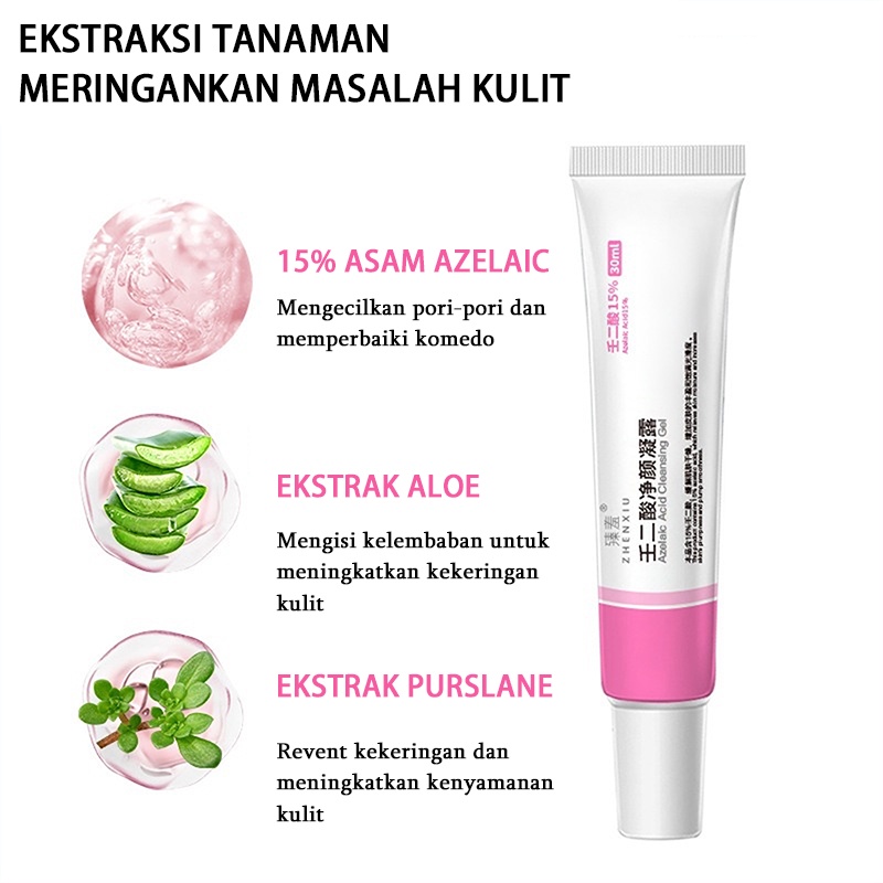 Mengecilkan Pori pori besar Serum wajah Acne gel jerawat 30G Menyegarkan kontrol minyak komedo mengecilkan pori-pori Meningkatkan jerawat dan kulit kasar Melembabkan dan meremajakan Menghilangkan jerawat, komedo, pori-pori besar