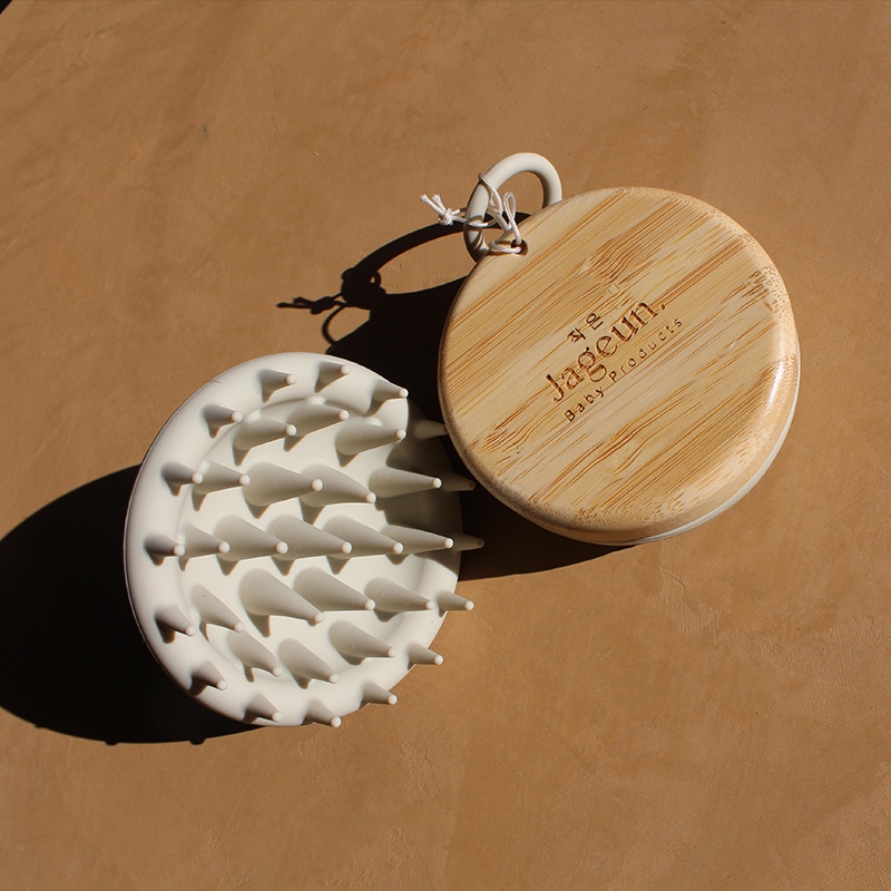 JAGEUN Silicone Bath Body Head Scalp Brush | Sikat Mandi Badan Kepala Bayi