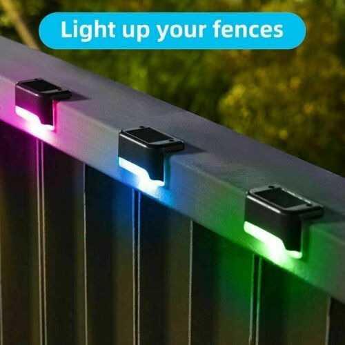 Lampu Taman Hias Pagar Balustrade Light Solar IP65 RGB 4 PCS - YA80