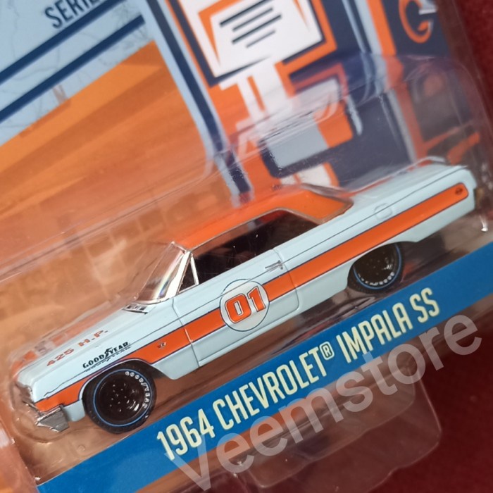 HOT SALE DIE CAST 1:64 CHEVROLET IMPALA SS GULF EDITION TERBARU