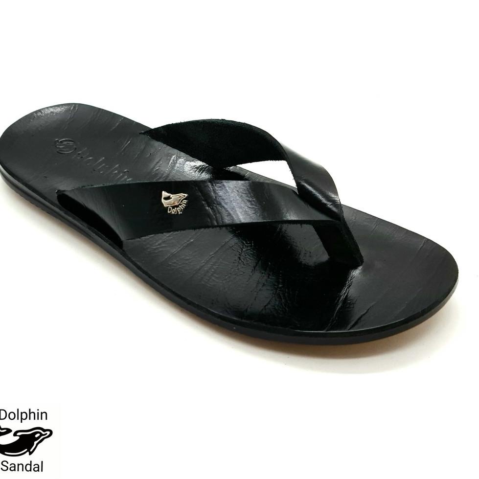 CHEKOUT Dolphin Sandal Jepit Pria Kulit Asli "Lyndon"