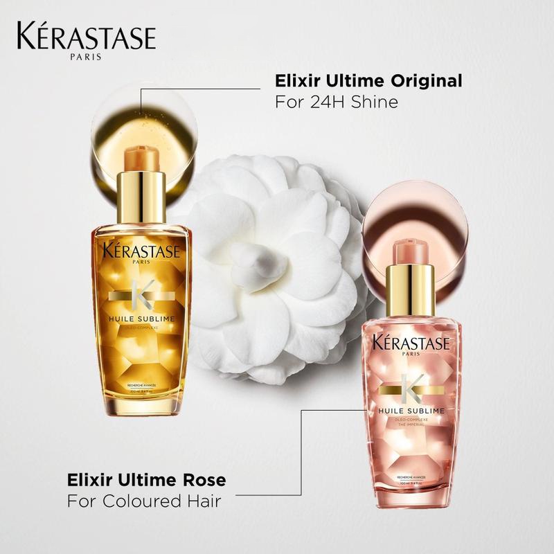 Kérastase Kerastase Elixir Ultime Oil /L'Huile Rose Hair Treatment Oil Meningkatkan Kekeringan Dan Keriting Untuk Rambut Lembut Dan Berkilau 100ml