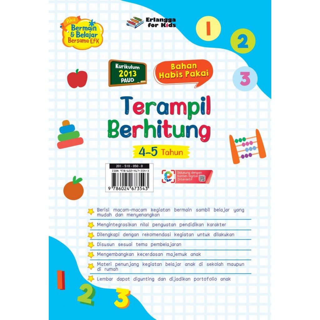 Erlangga For Kids - Terampil Berhitung 4-5 Tahun