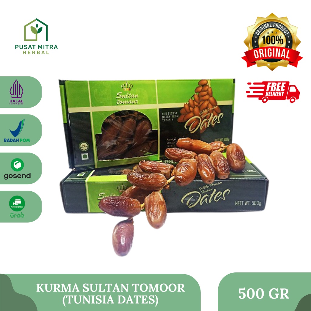 

Kurma Sultan Tomoor - Tunishia Tunisia Fresh Dates 500 Gram