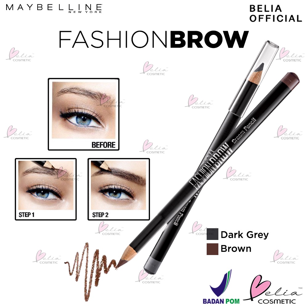 ❤ BELIA ❤ MAYBELLINE Fashion Brow Cream Pencil MakeUp - Pensil Alis Waterproof Dengan Hasil Natural | Eyebrow Pencil