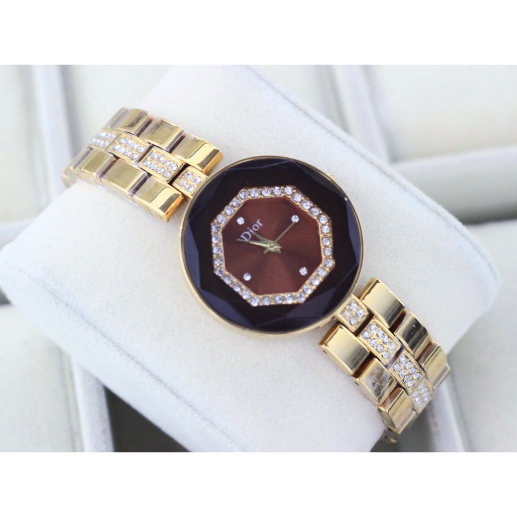 BEST SELLER JAM TANGAN WANITA DR ANALOG J75 TALI RANTAI BODY BULAT DM 3.0CM FREE BOX &amp; BATERAI || JAM TANGAN FASHION WANITA JAM TANGAN CEWEK MURAH