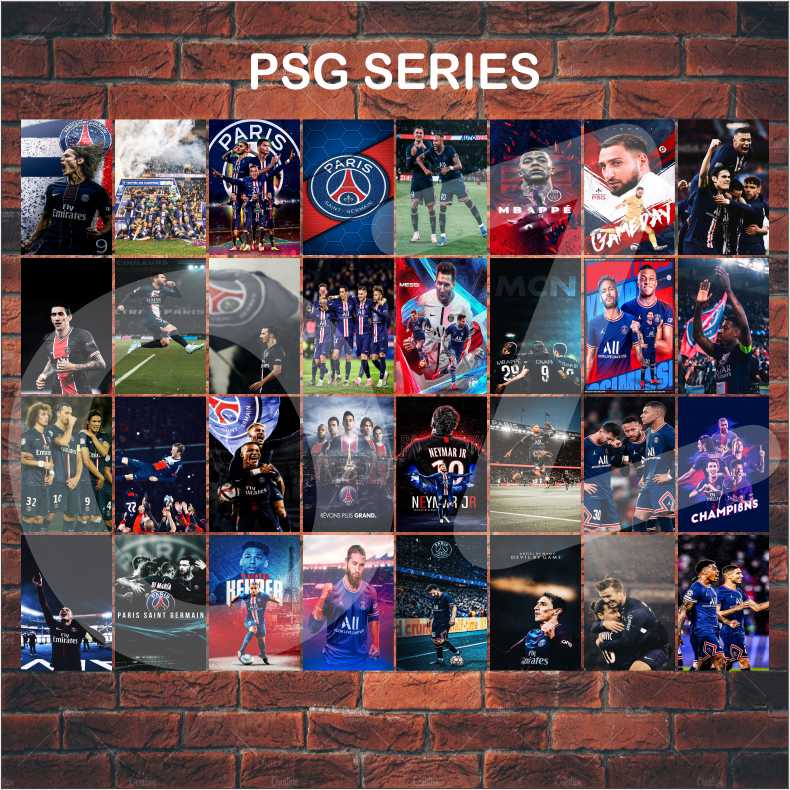 POSTER DINGDING AESTHETIC / POSTER PSG / POSTER BOLA / MURAH ISI 32 LEMBAR