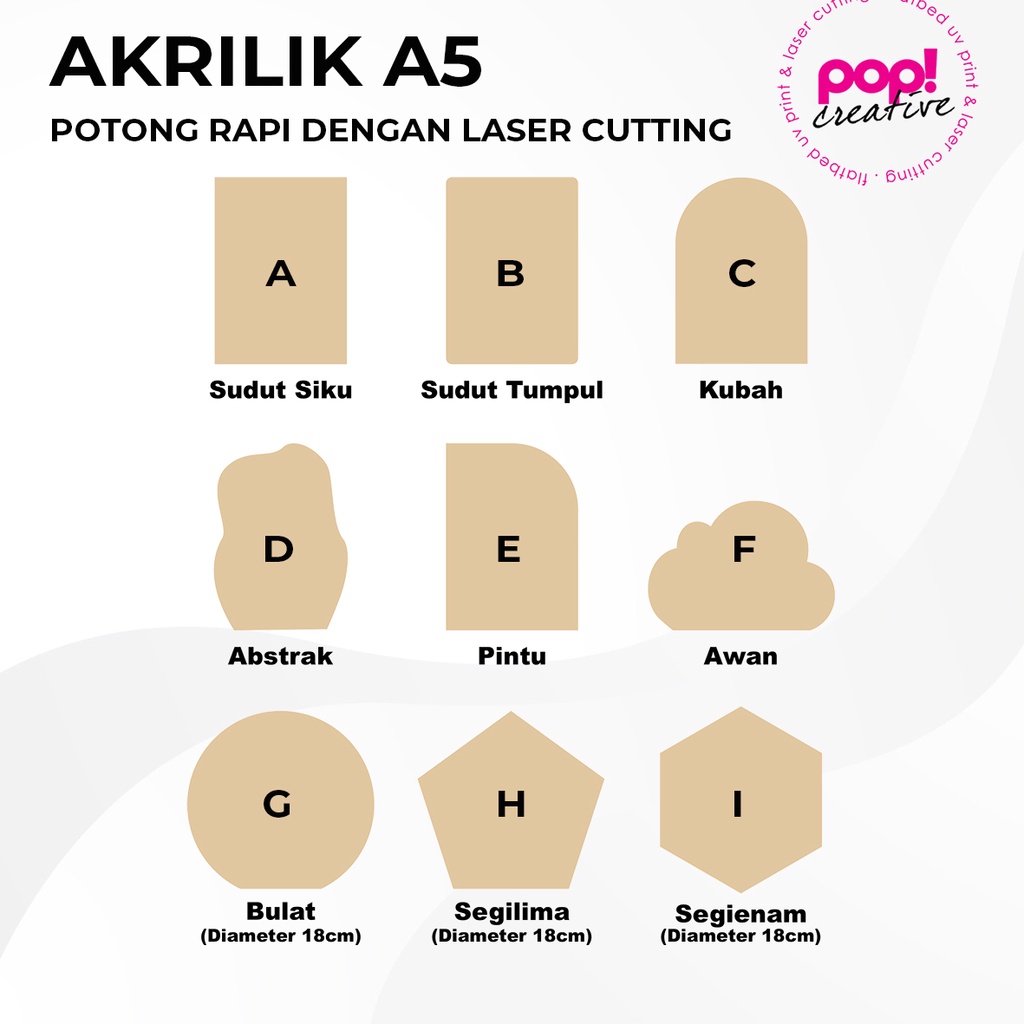 

Akrilik potongan A5 Bahan Mahar Hiasan AKRILIK lembaran 2mm uk. A5 bening Marga cipta Arcylic