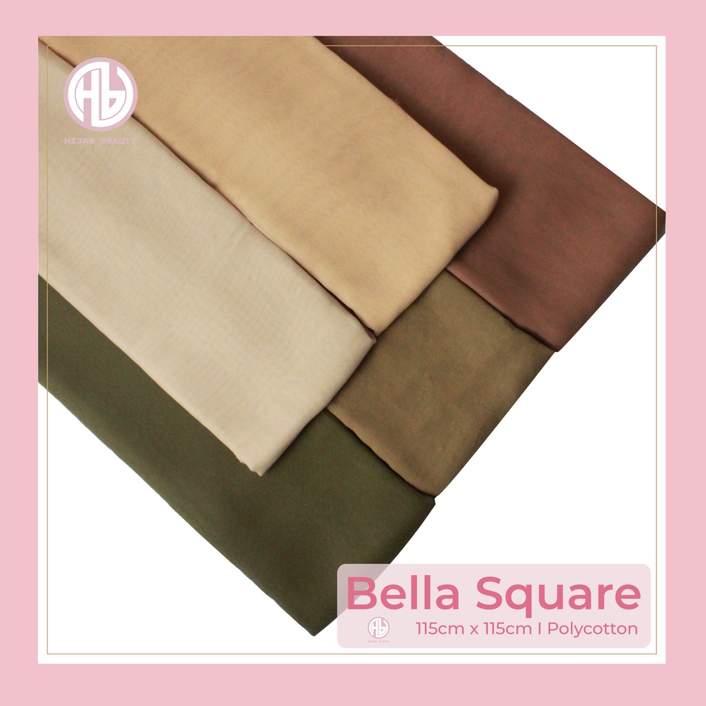 Hijab Bella Square / Segi Empat - Warna Lengkap