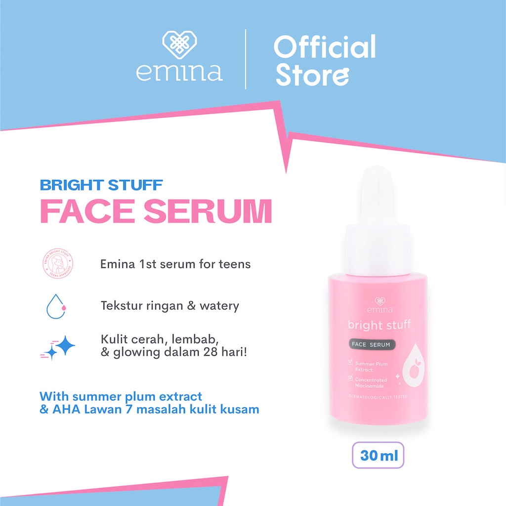 Emina Bright Stuff Series | Moisturizing Cream | Face Wash | Serum | Glossy Stain | Sunscreen