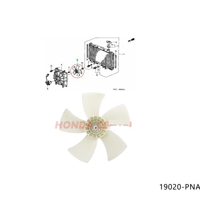 Aveiro shop - baling kipas radiator crv gen2 2002 2003 2004 2005 2006 daun kipas radiator crv gen2 2