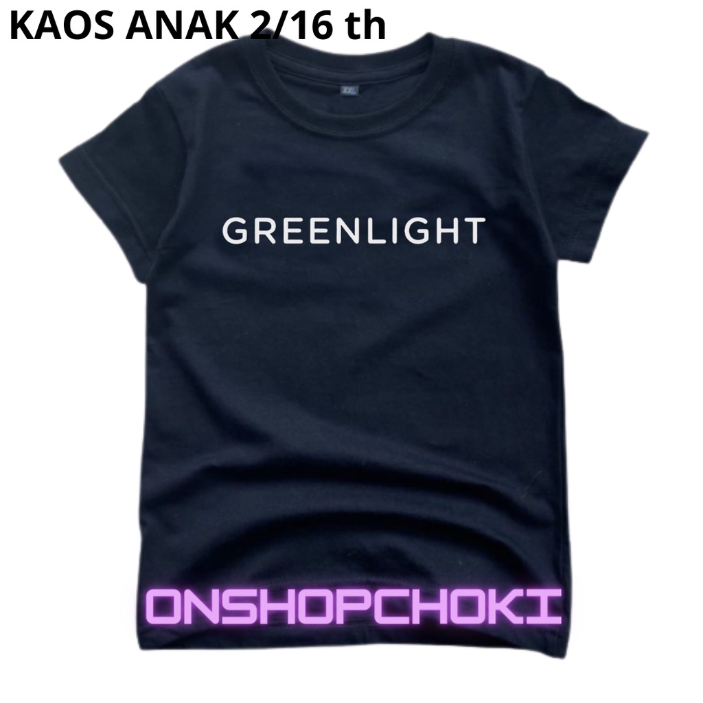 Kaos Oblong Anak-Anak Cewek/Cowok Unisex Logo Grenlit  Usia 2/16th Bahan Halus Premium