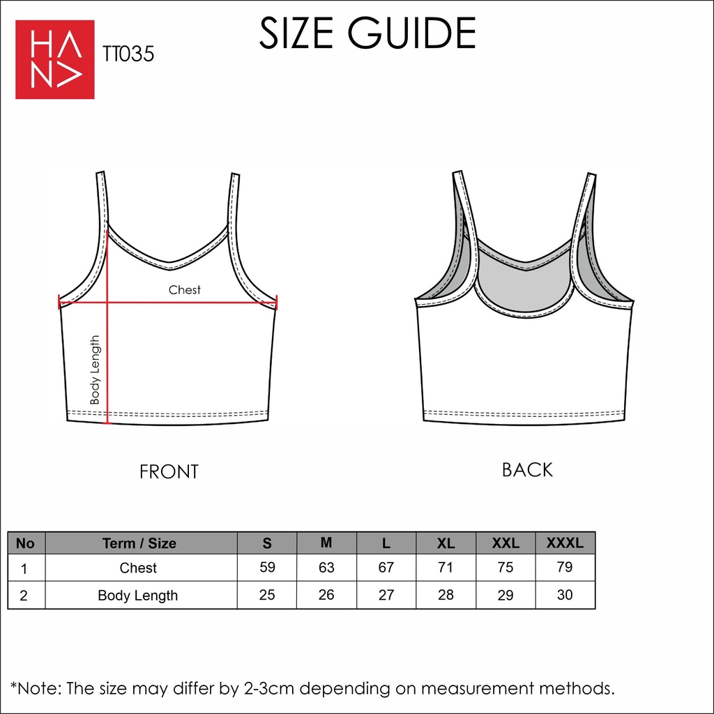 Hana Fashion - Aurora Basic Tank Top Crop Wanita  - TT035