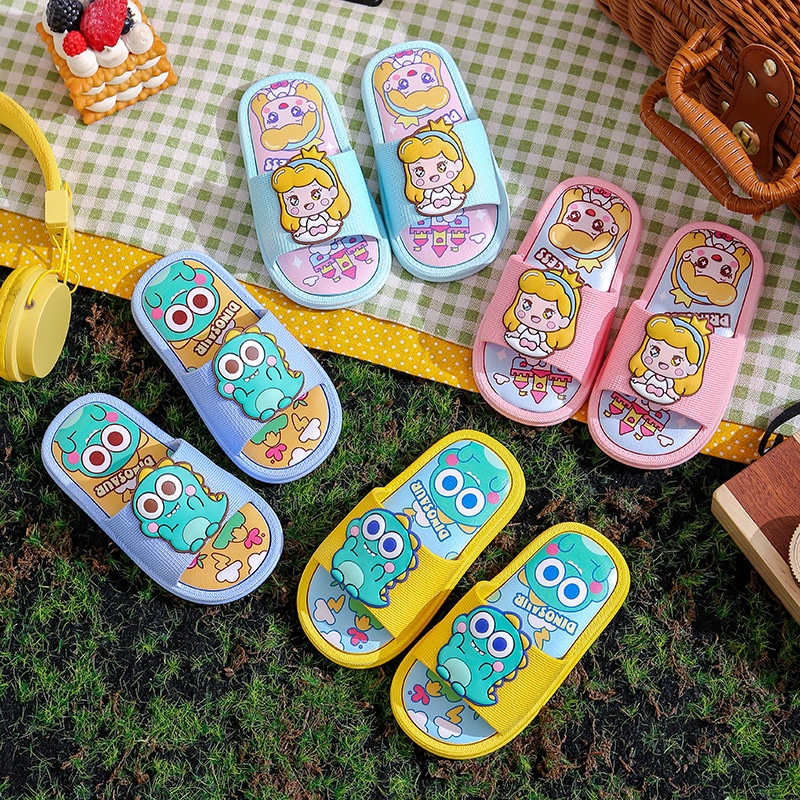 Sandal Anak Prermpuan Sandal Slop Anak Laki-laki Cewek Motif Karakter Lucu Sepatu Fashion Baru Kekinian Sendal Sandal Anak