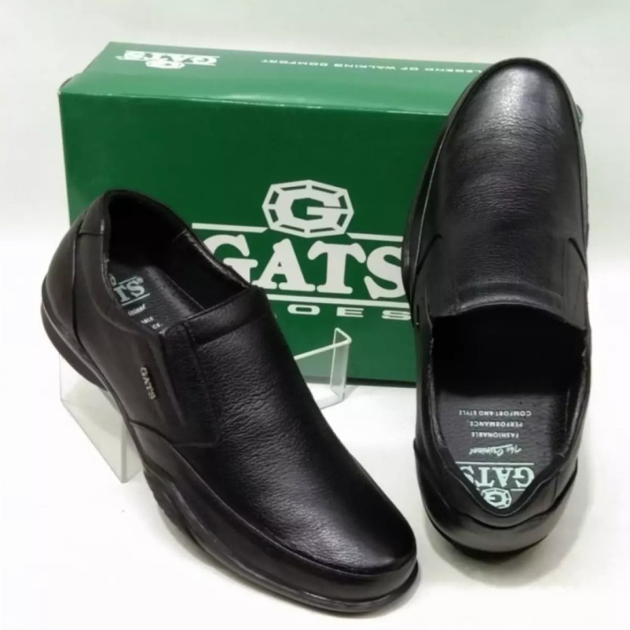 Sepatu Kulit Gats GI 7221 Black.Original Kulit Gats