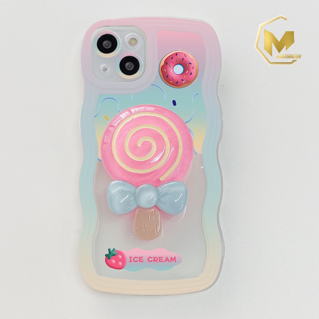 SS275 SOFTCASE ICE CREAM BUTTER WITH CANDY POPSOCKET FOR INFINIX SMART 5 6 HD PLUS HOT 9 10 11 12 PLAY 11S 12I 12 PRO 20 20I 20S NOTE 12 G96 MA4158