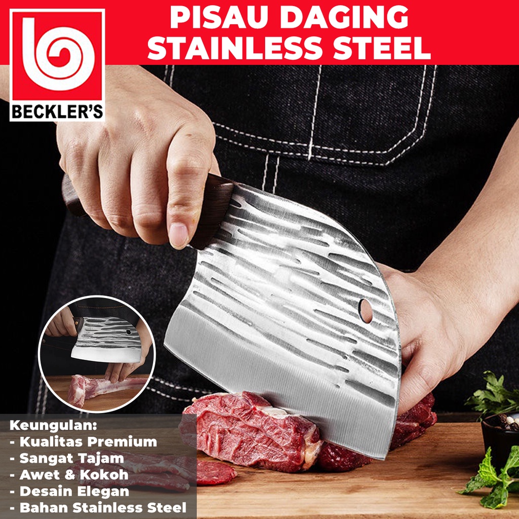 Pisau Daging Pisau Koki Proffesional / Daging Super Tajam Jepang Tidak Berkarat / Super Knife Stainless Steel