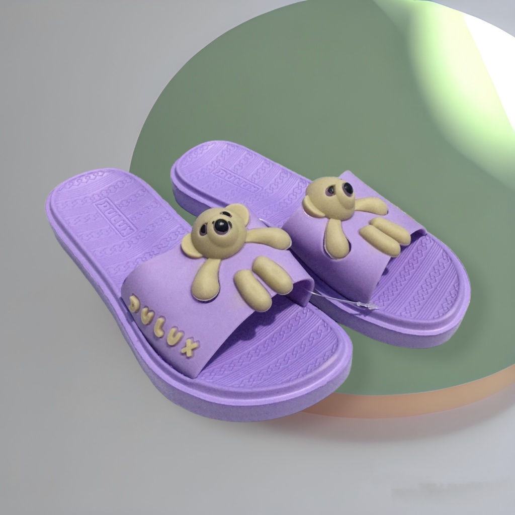 Sandal selop karet anak perempuan / Selop anak empuk motif boneka lucu