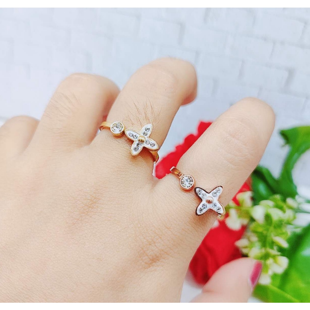 Cincin Titanium Anti Karta Permata Perhiasan Fashion 1315/1316/1317/1318