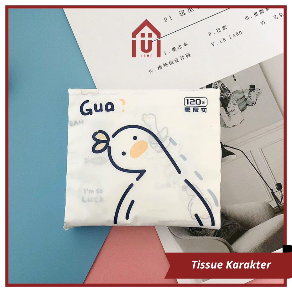 UNISO - TISSUE KARAKTER LUCU / TISSUE PRINTING SLIM PACK / DRY TISSUE / TISSUE KERING MOTIF LUCU