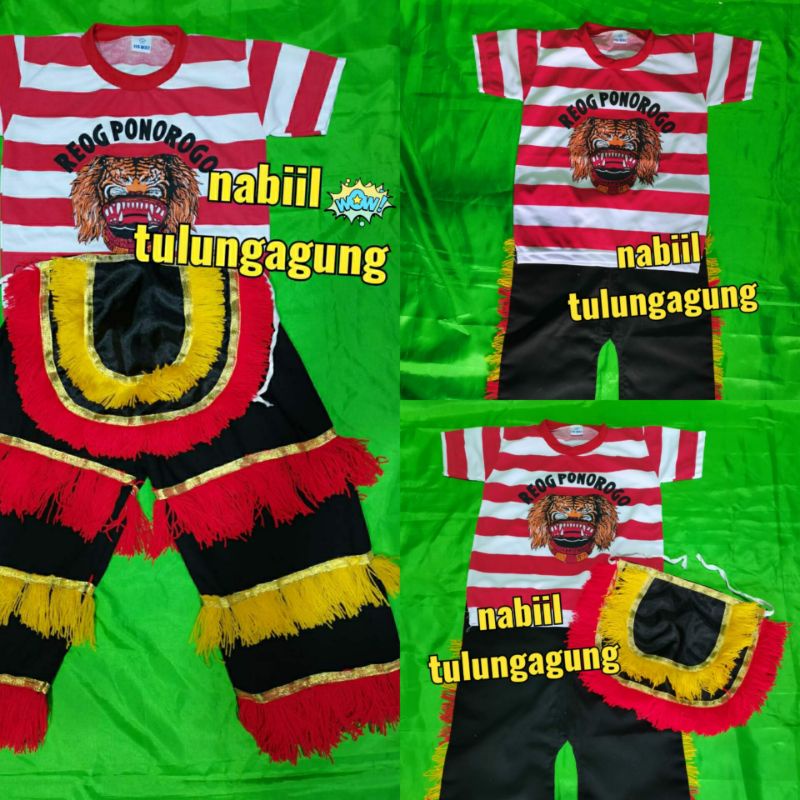 Setelan kaos reog ponorogo anak